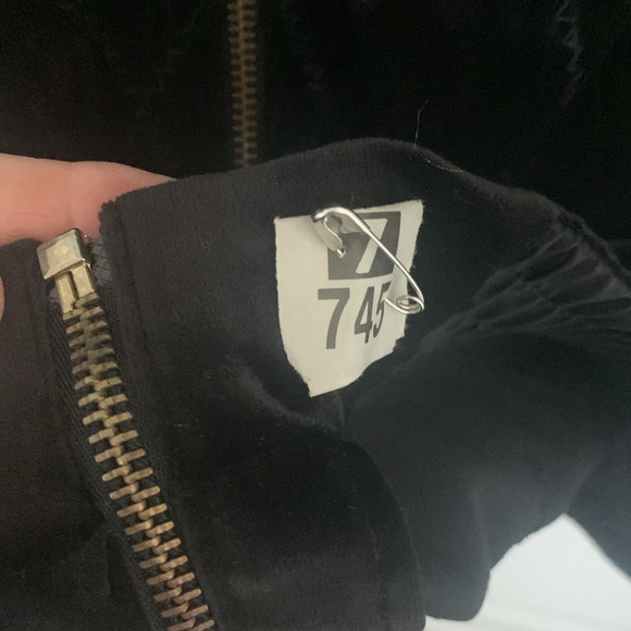 Vintage Euro Joy velour jacket zip front black size L - Picture 8 of 8